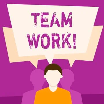 Text sign showing Team Work. Conceptual photo combined action of group especi Stock Illustration