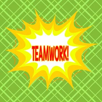 Text sign showing Teamwork. Conceptual photo combined action of group especially Ilustración de archivo