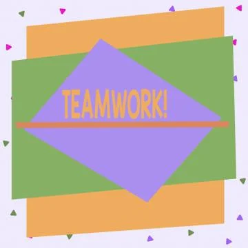 Text sign showing Teamwork. Conceptual photo combined action of group especially Ilustración de archivo