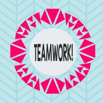 Text sign showing Teamwork. Conceptual photo combined action of group especially Ilustración de archivo