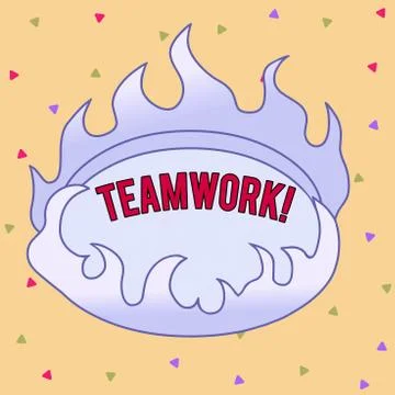 Text sign showing Teamwork. Conceptual photo combined action of group especially Ilustración de archivo