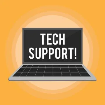 Text sign showing Tech Support. Conceptual photo Help given by technician Online 스톡 일러스트