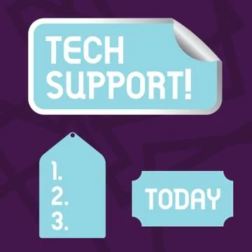Text sign showing Tech Support. Conceptual photo service by hardware or softw イラスト素材