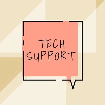 Text sign showing Tech Support. Concept meaning Assisting individuals who are イラスト素材