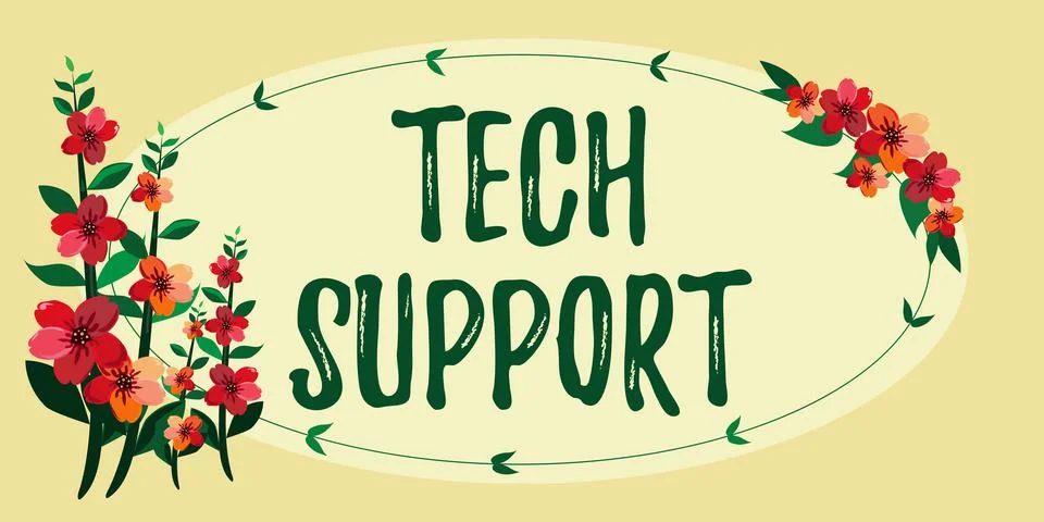 Text sign showing Tech Support. Business idea Assisting individuals who are Stock Illustration