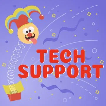 Text sign showing Tech Support. Business showcase Assisting individuals who are イラスト素材