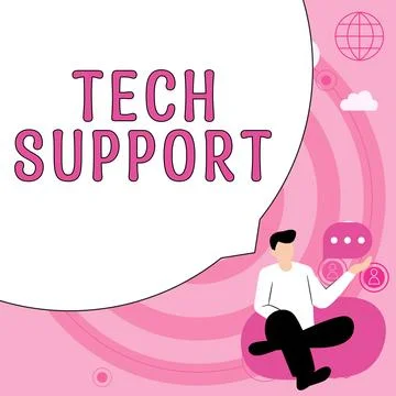 Text sign showing Tech Support. Business showcase Assisting individuals who are Stockillustratie
