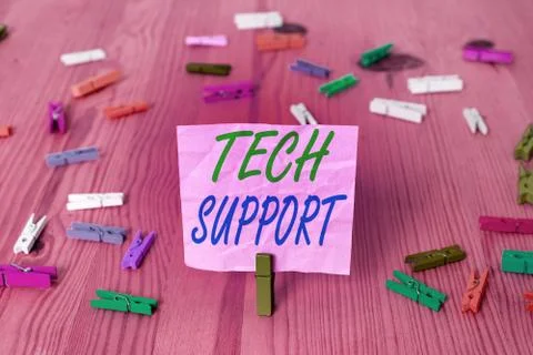 Text sign showing Tech Support. Conceptual photo Assisting individuals who are Foto stock