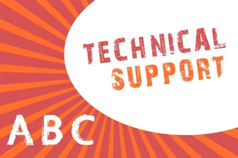 Text sign showing Technical Support. Conceptual photo Repair and advice services Stock Illustration