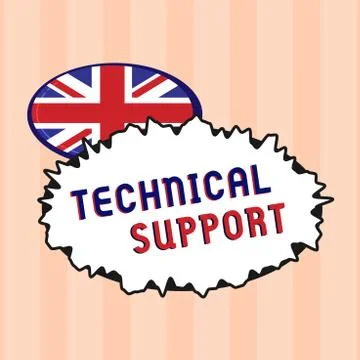 Text sign showing Technical Support. Conceptual photo Repair and advice services Illustrazione stock