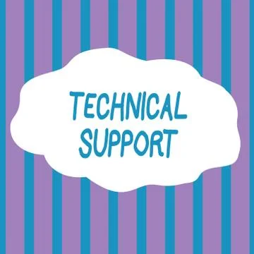 Text sign showing Technical Support. Conceptual photo Repair and advice services Illustrazione stock