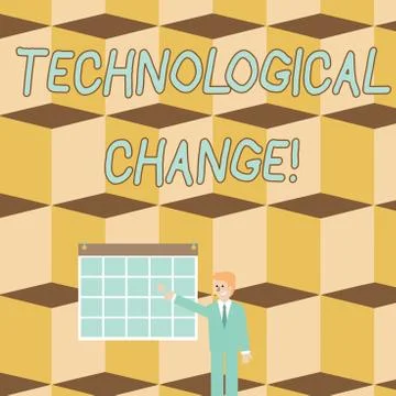 Text sign showing Technological Change. Conceptual photo increase in the Stockillustratie