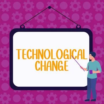 Text sign showing Technological Change. Business showcase increase in the Stockillustratie