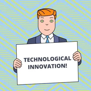 Text sign showing Technological Innovation. Conceptual photo New Invention from 库存插图