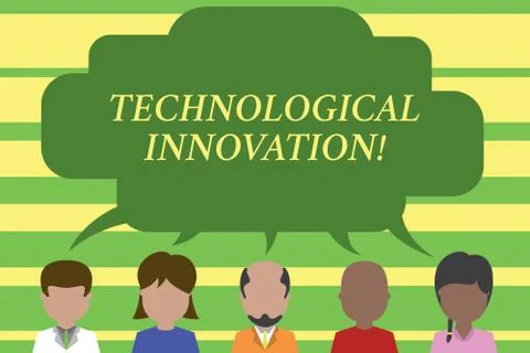 Text sign showing Technological Innovation. Conceptual photo New Invention from 库存插图