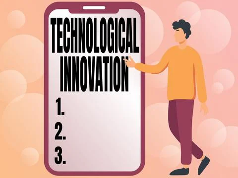 Text sign showing Technological Innovation. Internet Concept New Invention from イラスト素材