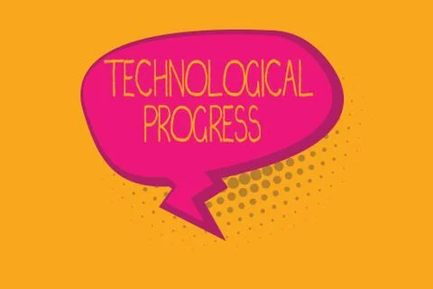 Text sign showing Technological Progress. Conceptual photo overall Process of Stock Illustration