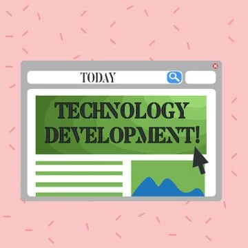 Text sign showing Technology Development. Conceptual photo Anything in regards 스톡 일러스트