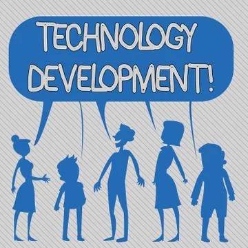 Text sign showing Technology Development. Conceptual photo Anything in regards 스톡 일러스트