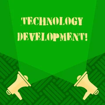 Text sign showing Technology Development. Conceptual photo Anything in regards 스톡 일러스트