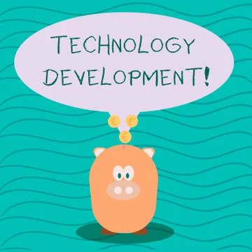 Text sign showing Technology Development. Conceptual photo Anything in regards 스톡 일러스트