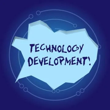 Text sign showing Technology Development. Conceptual photo Anything in regards 스톡 일러스트