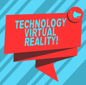 Text sign showing Technology Virtual Reality. Conceptual photo interactive Stock Illustration