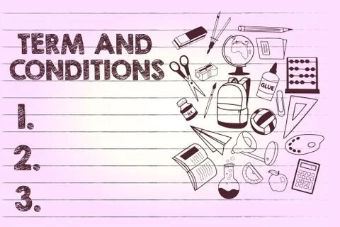 Text sign showing Term And Conditions. Conceptual photo Policies and Rules wh Illustration