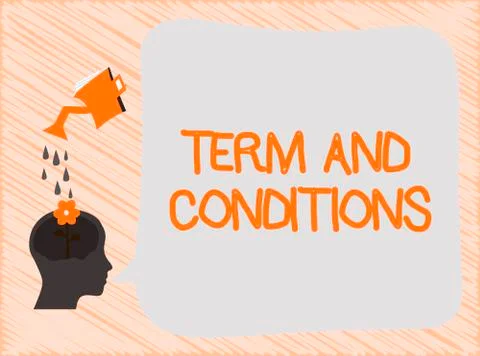 Text sign showing Term And Conditions. Conceptual photo Policies and Rules wh Illustration