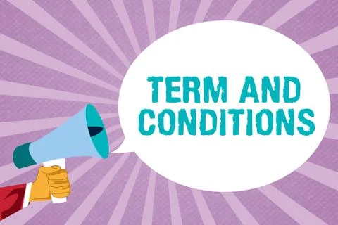 Text sign showing Term And Conditions. Conceptual photo Policies and Rules where Illustration