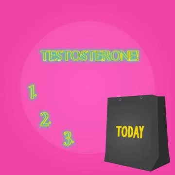Text sign showing Testosterone. Conceptual photo Male hormones development and Stock Illustration