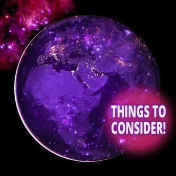 Text sign showing Things To Consider. Conceptual photo think about something Stock Photos