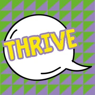 Text sign showing Thrive. Internet Concept Think positively Continue to prosper Stock Illustration