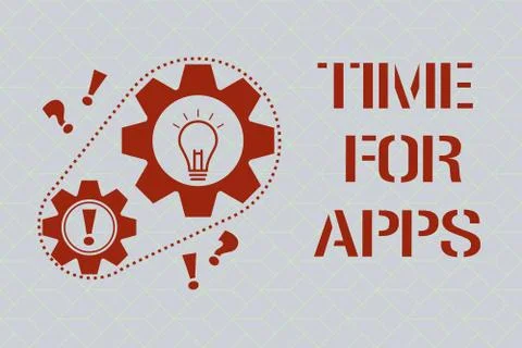 Text sign showing Time For Apps. Conceptual photo The best fullfeatured service 스톡 일러스트