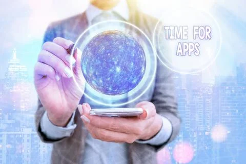 Text sign showing Time For Apps. Conceptual photo make use of application or Stock Photos
