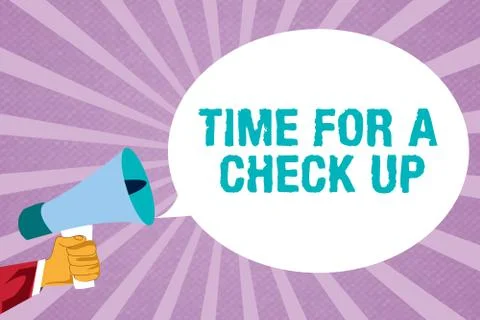 Text sign showing Time For A Check Up. Conceptual photo a Thorough Examination Stock Illustration