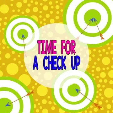Text sign showing Time For A Check Up. Conceptual photo a Thorough Examination Illustrazione stock