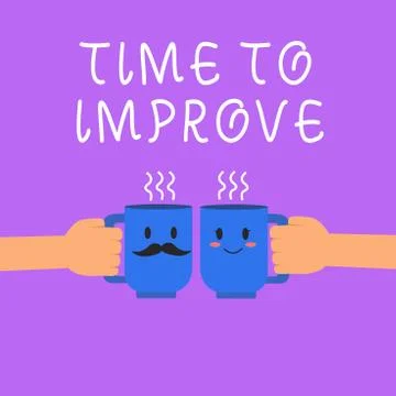 Text sign showing Time To Improve. Conceptual photo telling someone to develop イラスト素材
