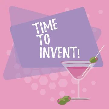 Text sign showing Time To Invent. Conceptual photo Invention of something new Stock Illustration