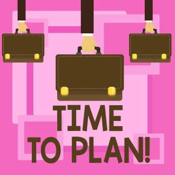 Text sign showing Time To Plan. Conceptual photo Idea Development Moment Ilustração Stock