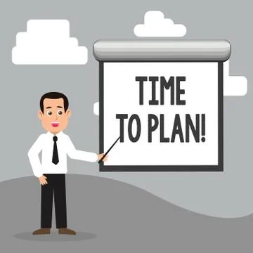 Text sign showing Time To Plan. Conceptual photo Idea Development Moment Stock Illustration