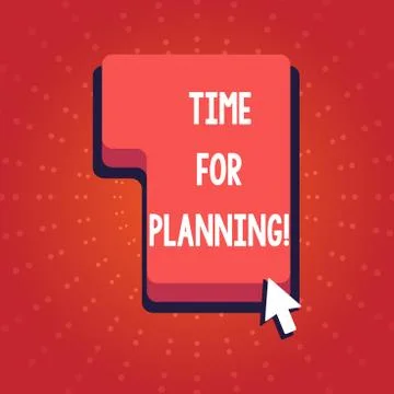 Text sign showing Time For Planning. Conceptual photo exercising conscious co Illustrazione stock