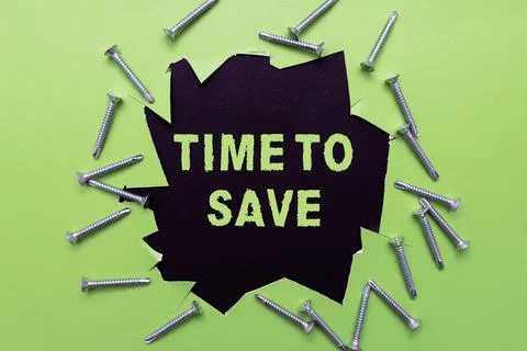 Text sign showing Time To Save. Concept meaning to do something more efficiently Stock Illustration