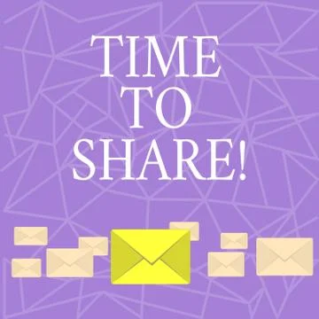Text sign showing Time To Share. Conceptual photo Communicate with your friends Stock Illustration