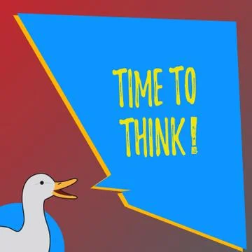 Text sign showing Time To Think. Conceptual photo Thinking Planning Ideas Stockillustratie