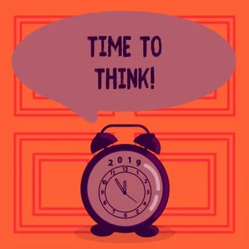 Text sign showing Time To Think. Conceptual photo Thinking Planning Ideas Stockillustratie