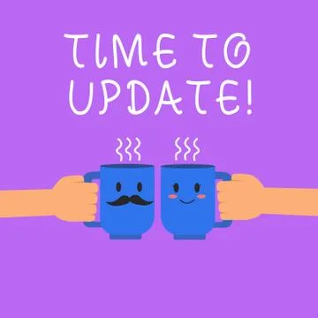 Text sign showing Time To Update. Conceptual photo improving software or product Stockillustratie
