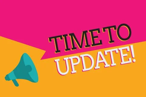 Text sign showing Time To Update. Conceptual photo improving software or product 库存插图