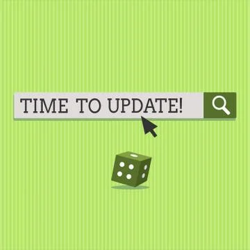Text sign showing Time To Update. Conceptual photo improving software or product 库存插图