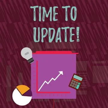 Text sign showing Time To Update. Conceptual photo this right moment to make 库存插图